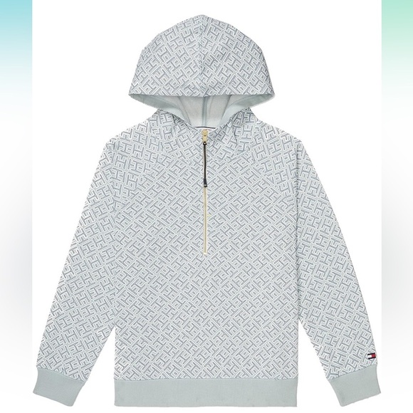 Tommy Hilfiger Women's Adaptive Half Zip Logo Print Sweatshirt - Size S, NWOT - Picture 1 of 6